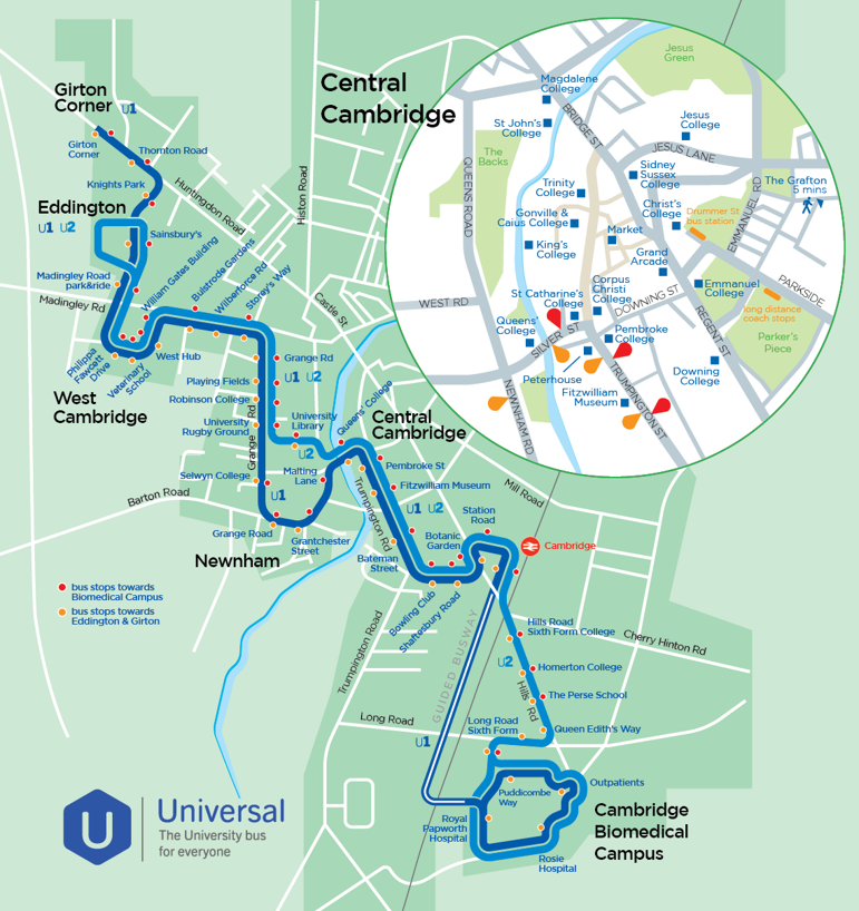 Universal route map