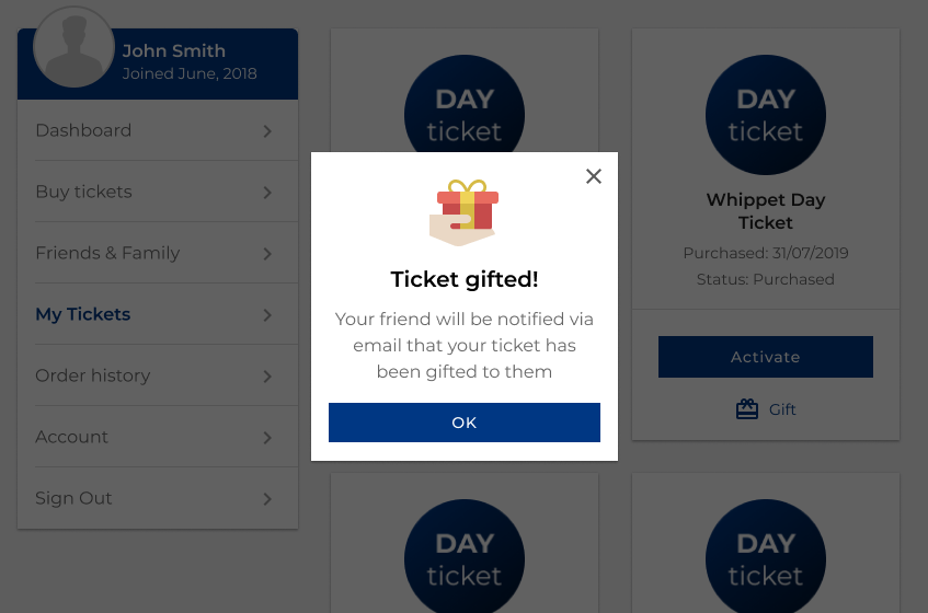 Ticket Gifting Instructions