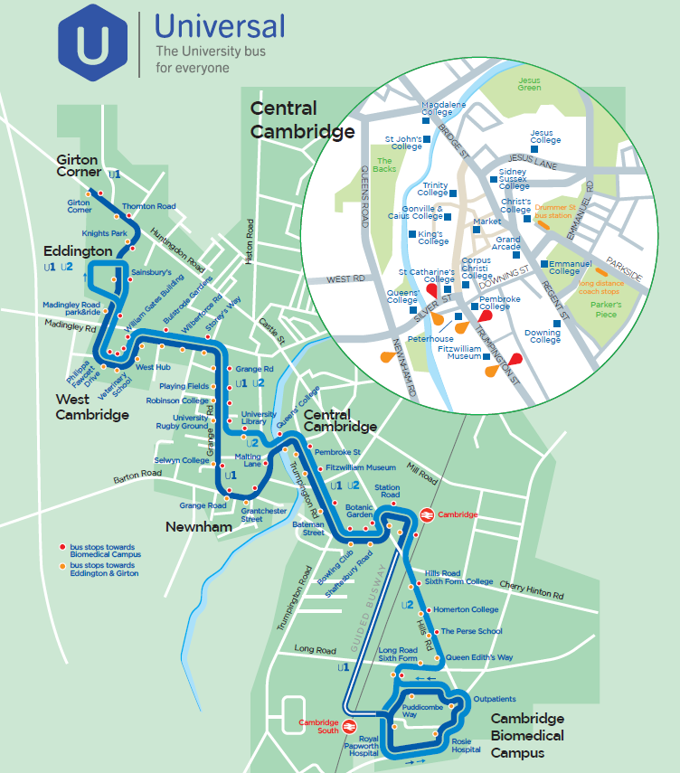 Universal route map